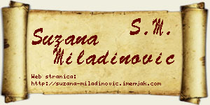 Suzana Miladinović vizit kartica